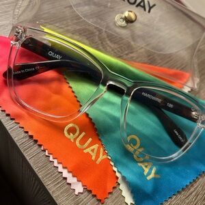 Quay Clear Frame Blue light blocking glasses - Hardwire frame with tortoise